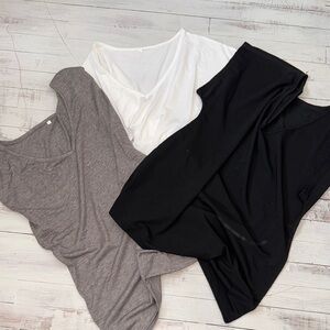 Women's Short Sleeve Tees - Black, White, and Gray Set of 3